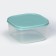 Container square shares, food, 700 ml, color is turquoise color