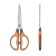 Scissors 20.5 cm Erichkrause Protector, with a cover, reinforced, shock-resistant, gray-orange
