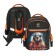 School backpack, 40 x 33 x 19 cm, ergonomic back, Stavia "capybara", black/orange