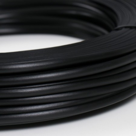 Rang artificial smooth 7 mm 100 m semi -pipe (black)-2