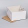 Box for the cake, with a window, white, 30 x 30 x 19 cm