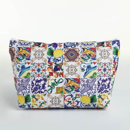 Cosmetic bag with lightning, white/multi -colored color-1