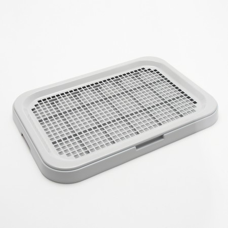 Dog toilet flat without a column of 48.5 x 34 x 4cm light gray-1