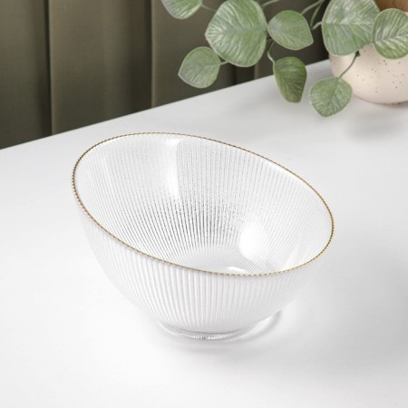 Glass salad "Orion", 600 ml, d = 17 cm, pearl color-1