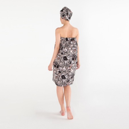 Set for the Sauna Ethel Leopard Pareo 80*144 cm + Chalma, Waffle 200g/m2, 100% HL-8