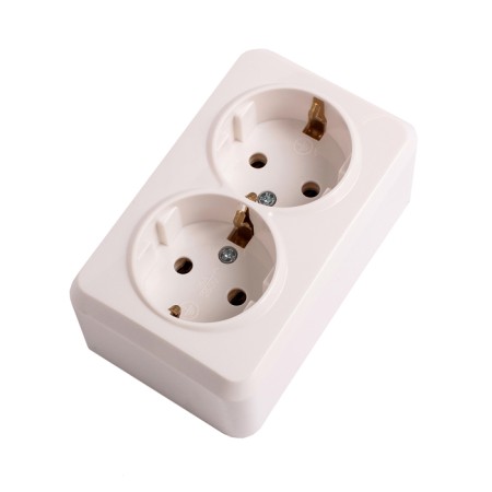 Smartbuy "Jupiter", double, 16 a, with grounding, white