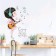 Interior plastic sticker "Girl with guitar" 45x60 cm