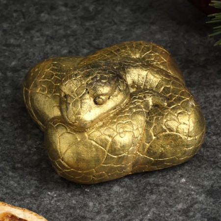 Figure "Snake Glomer" Old Gold, 4x4x2cm-2