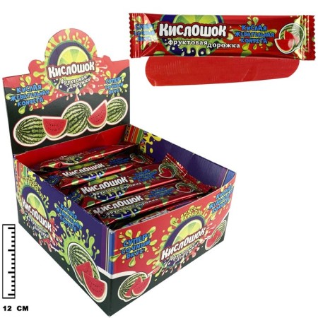 Acidic chewing candy "acid-fruit path" with a watermelon taste, 12 g-1