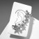 Earring "Kaff" Ten stars with rhinestones, white color in silver