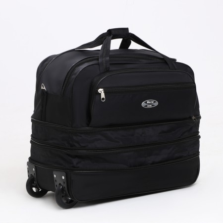Road bag on wheels, a lightning department, with an increase, an outer pocket, black color-2