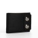Male purse on magnets, department for bills, cards, coins, black color