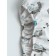 Glass sheet, size 125x75x12 cm, hedgehog print