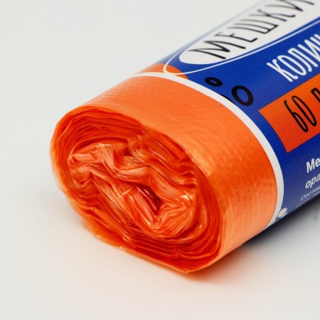 Garbage bags in the roll "Upakland" 60 l, orange, PND, 9 μm, 20 pcs-1