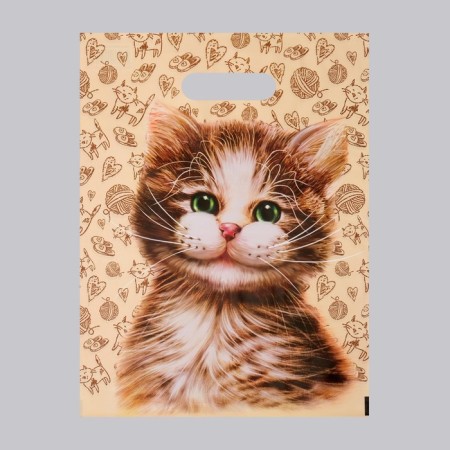 Polyethylene package "Kuzya" with a cut pen, 60 μm, 31 x 40 cm