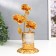 Climber Metal, glass for 1 candle "Golden Flowers" D-5 cm 9.5x13x19 cm