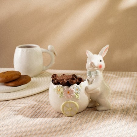Sl Home "Forest Rabbit", 17.5 × 13 × 16.8 cm, white color-4