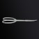 Manicure scissors "Premium satin", narrow, bent, matte, 9.6 cm, silver color