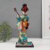 Collectible doll "Geisha in a flower kimono with a musical instrument" 30 cm