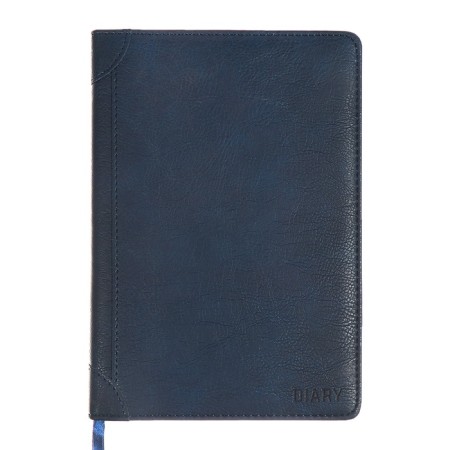 The diary is low, A5, 136 sheets, leatherette, Devente. Seattle, a solid cover with foam rubber, thermoting, perforation, liesse, block 70%, blue