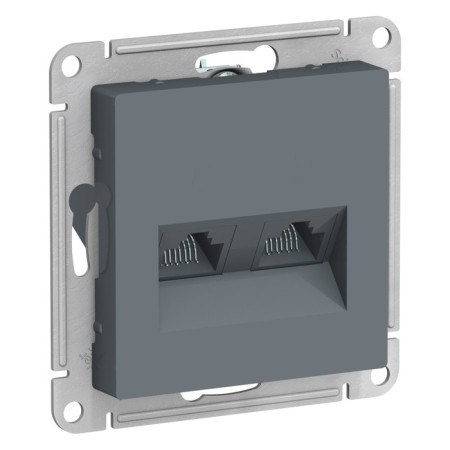 SE ATLASDESIGN, Double, Computer, RJ45+RJ45, Cat. 5e, Mechanism, Colorflower Color-1
