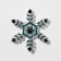 Brooch "Snowflake" is the most beautiful, blue color in silver