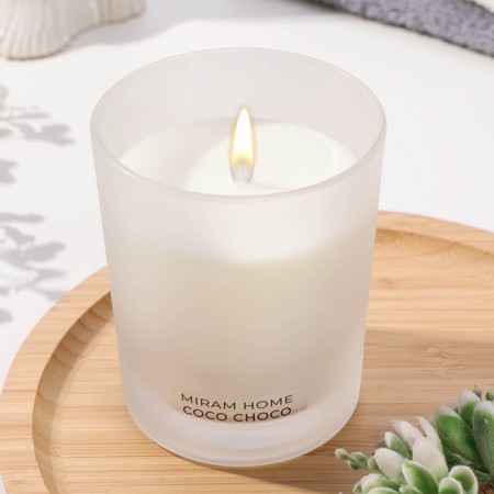 Aromatic candle in the glass "Coco Choco", coconut and chocolate, 200 g-1