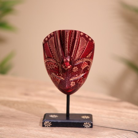 Souvenir "Mask" on a stand, batik, tree 20 cm