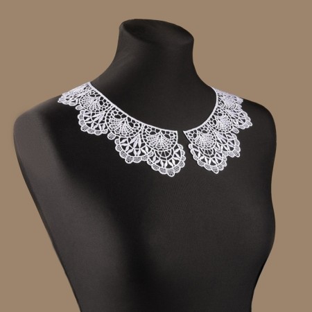 Collar sewing, guipyur, 21 × 7 cm, white color-6