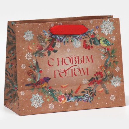 Craft horizontal package "New Year's miracle", MS 23 x 18 x 10 cm, New Year-3