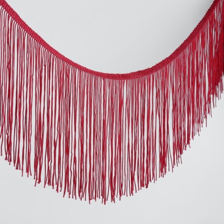 Decorative braid "Furrm", 15 cm, 5 ± 0.5 m, wine color