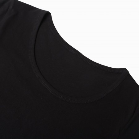 T -shirt female, black color, size 48-4