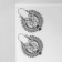Earrings Metal "Vostok" pattern in a drop, color black silver