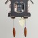 Watch walls, series: pendulum, "grape vine", smooth move, 63 x 10 x 36 cm, brown