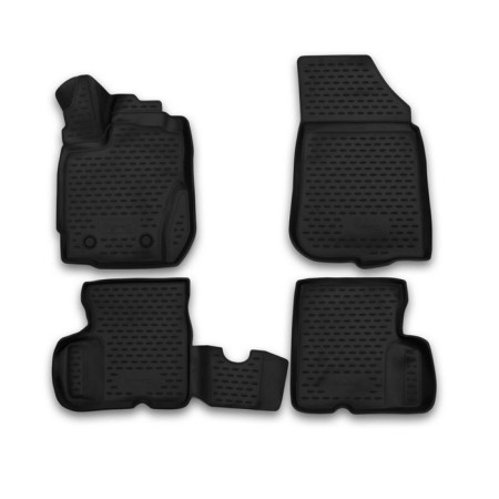 3D mats in the Nissan Terrano salon, 2016-2016, 4 pcs. (polyurethane)