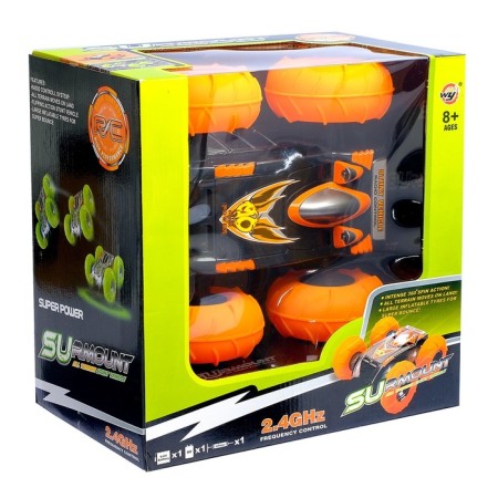 Radio -controlled machine "Crazy", with a battery, pneumatic wheels, orange-5