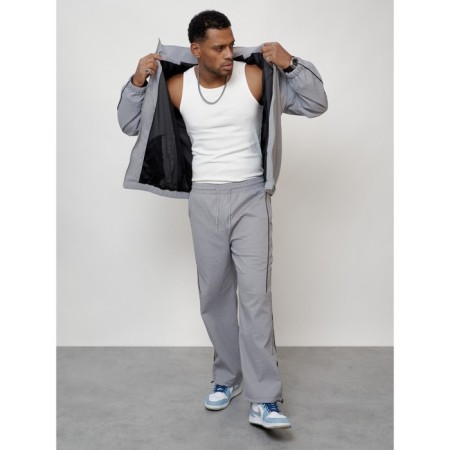 Male tracksuit, size 56, gray color-14