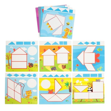 Developing set with cardboard figures "Geometric mosaic", according to the methodology of Montessori-2