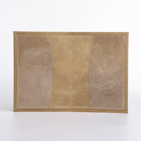 Passport cover, dark beige color-4