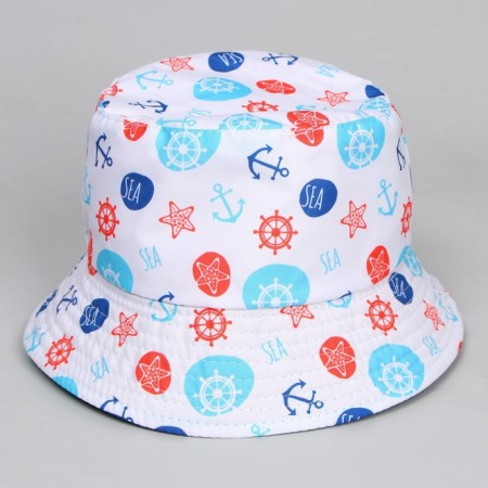 Panama Panam for the boy "Sea", white color, rr 52-54-3