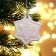 Christmas tree decoration for painting "Snowflake" with a suspension, brush