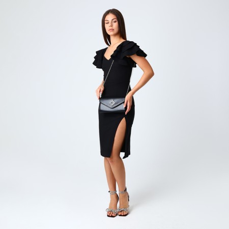 Female bag on a magnet, black color-5