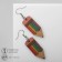 Earrings "School" pencils, colored in silver