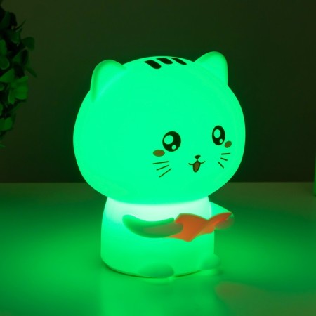 Night-mock "kitten" LED from USB and battery 12x10x16.3 cm Risalux-5