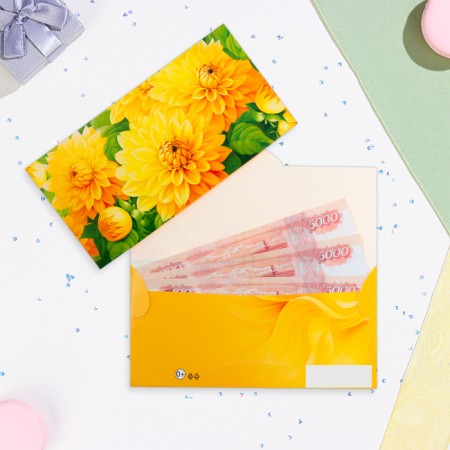 Money envelope "Universal" flowers, 16.5 x 8.5 cm