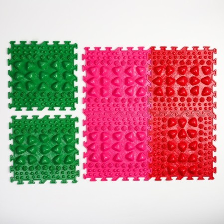 The set of the floor modular massage rug -puzzle Ortosh "Mix - 5" (6 puzzles)