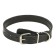 Collar of double-sewn leather, Osh 63-72 x 4.5 cm, mix of flowers