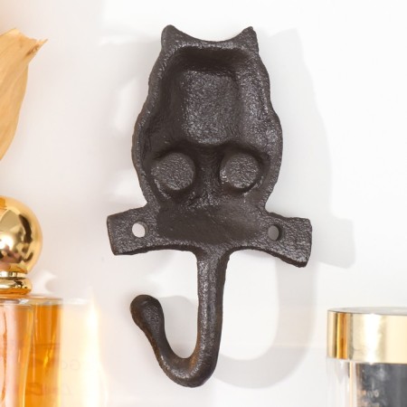 Hook decorative cast iron "owl" 12x7x3 cm-3