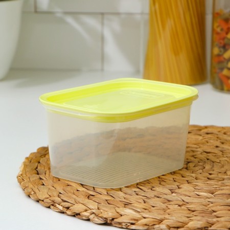 A set of food containers with a steam outlet, 3 pcs: 750 ml, 500 ml, 500 ml, rectangular, mix color-4