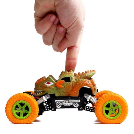Dino radio -controlled jeep works on the battery, yellow color-3